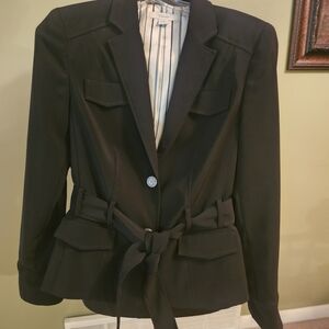dressbarn Black Belted Women's Suit Jacket